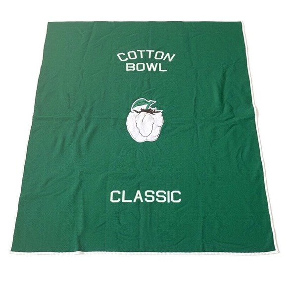 VTG PENDLETON Cotton Bowl Classic SEC College Football Wool Blanket Green 64x74